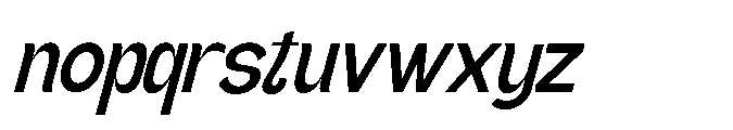 Gathia Sans  Slant Semi Bold Font LOWERCASE