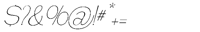 Gathia Sans  Slant Thin Font OTHER CHARS