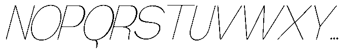 Gathia Sans  Slant Thin Font UPPERCASE