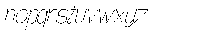 Gathia Sans  Slant Thin Font LOWERCASE