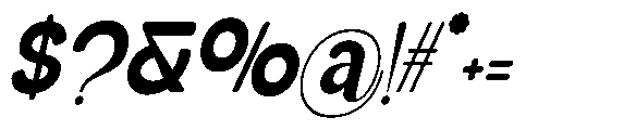 Gathime Soft Black Condensed Slant Font OTHER CHARS