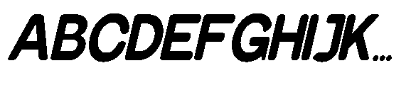 Gathime Soft Black Condensed Slant Font UPPERCASE