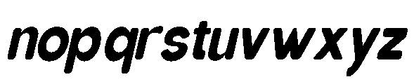 Gathime Soft Black Condensed Slant Font LOWERCASE