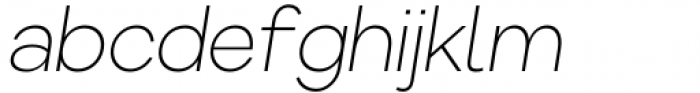 Gatter Sans Extra Light Italic Font LOWERCASE
