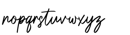 Gatteway Signature Regular Font LOWERCASE