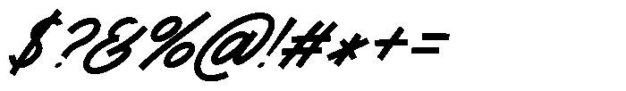 Gatyhare Bold Italic Font OTHER CHARS