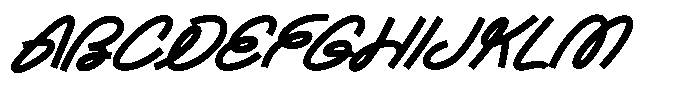 Gatyhare Bold Italic Font UPPERCASE
