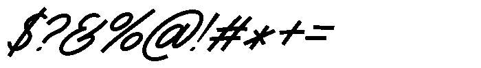 Gatyhare Italic Font OTHER CHARS