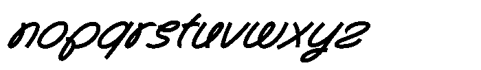 Gatyhare Italic Font LOWERCASE