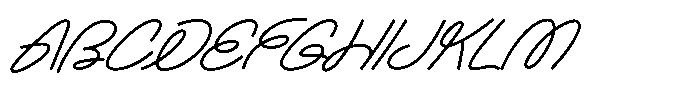 Gatyhare Thin Italic Font UPPERCASE