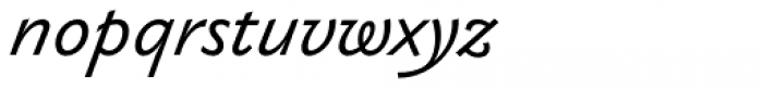 Gaultier Regular Italic Font LOWERCASE