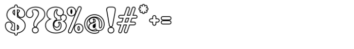 Gautier Hagen Outline Font OTHER CHARS