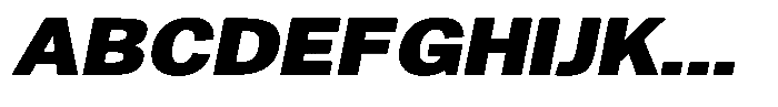 Gavion Black Expanden Italic Font UPPERCASE