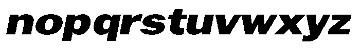 Gavion Black Expanden Italic Font LOWERCASE