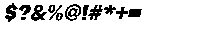 Gavion Black Italic Font OTHER CHARS