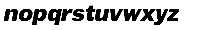 Gavion Black Italic Font LOWERCASE
