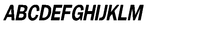 Gavion Bold Condensed Italic Font UPPERCASE