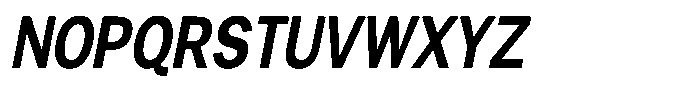 Gavion Bold Condensed Italic Font UPPERCASE