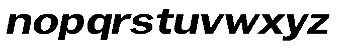 Gavion Bold Expanden Italic Font LOWERCASE
