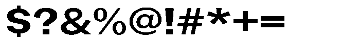 Gavion Bold Expanden Font OTHER CHARS