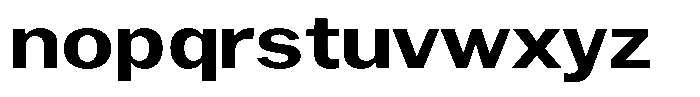 Gavion Bold Expanden Font LOWERCASE