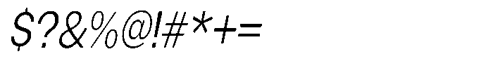 Gavion Condensed Italic Font OTHER CHARS
