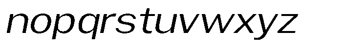 Gavion Expanden Italic Font LOWERCASE