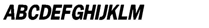 Gavion Extra Bold Condensed Italic Font UPPERCASE