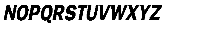 Gavion Extra Bold Condensed Italic Font UPPERCASE