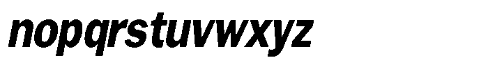 Gavion Extra Bold Condensed Italic Font LOWERCASE