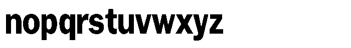 Gavion Extra Bold Condensed Font LOWERCASE