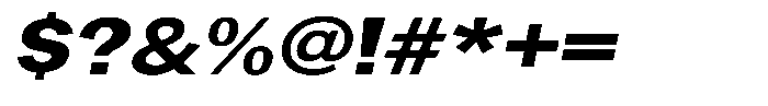 Gavion Extra Bold Expanden Italic Font OTHER CHARS