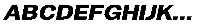 Gavion Extra Bold Expanden Italic Font UPPERCASE