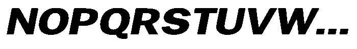 Gavion Extra Bold Expanden Italic Font UPPERCASE