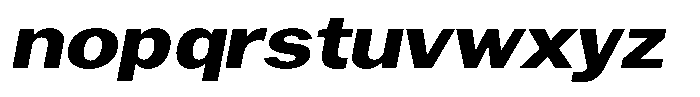 Gavion Extra Bold Expanden Italic Font LOWERCASE