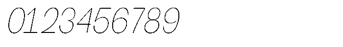 Gavion Extra Light Condensed Italic Font OTHER CHARS