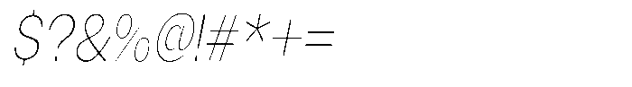 Gavion Extra Light Condensed Italic Font OTHER CHARS