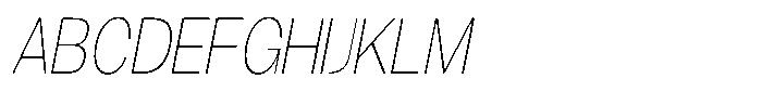 Gavion Extra Light Condensed Italic Font UPPERCASE
