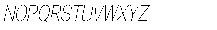 Gavion Extra Light Condensed Italic Font UPPERCASE