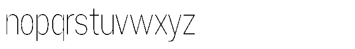 Gavion Extra Light Condensed Font LOWERCASE