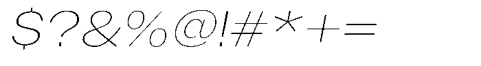 Gavion Extra Light Expanden Italic Font OTHER CHARS