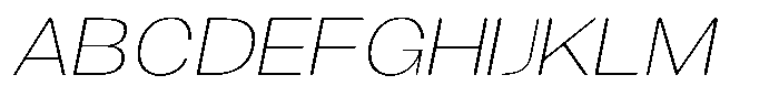 Gavion Extra Light Expanden Italic Font UPPERCASE