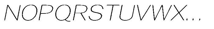 Gavion Extra Light Expanden Italic Font UPPERCASE