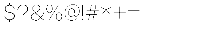 Gavion Extra Light Font OTHER CHARS