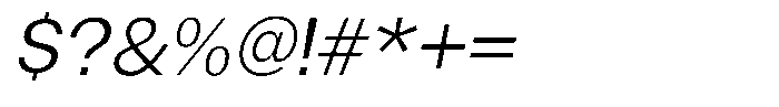 Gavion Italic Font OTHER CHARS