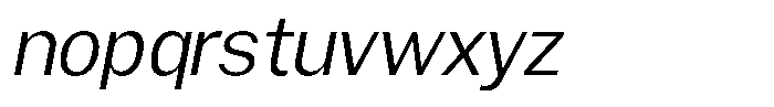 Gavion Italic Font LOWERCASE