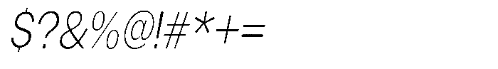 Gavion Light Condensed Italic Font OTHER CHARS