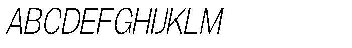 Gavion Light Condensed Italic Font UPPERCASE