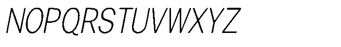 Gavion Light Condensed Italic Font UPPERCASE