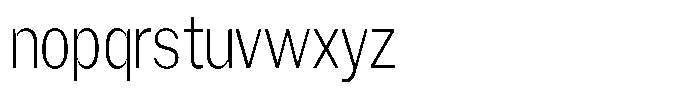 Gavion Light Condensed Font LOWERCASE